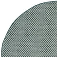 thumbnail image 5 of SAFAVIEH Courtyard Blair Checkered Indoor/Outdoor Area Rug, Turquoise/Light Grey, 5'3" x 5'3" Round, 5 of 7
