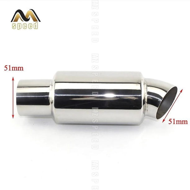 Accessories Universal Stainless Steel Exhaust Muffler Small Modified Sound Repair Line For Valve Connecting Insert~14738