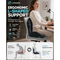 Ergonomic Memory Foam Seat Cushion - L-Shaped Support for Office, Car ...
