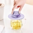 thumbnail image 5 of Liulin Mug Topper, Cute Silicone Cup Covers, Flexible Silicone Lids for Cups and Mugs, Reusable Mug Covers for Hot Drinks, Coffee and Tea, 4.4", Purple, 5 of 9