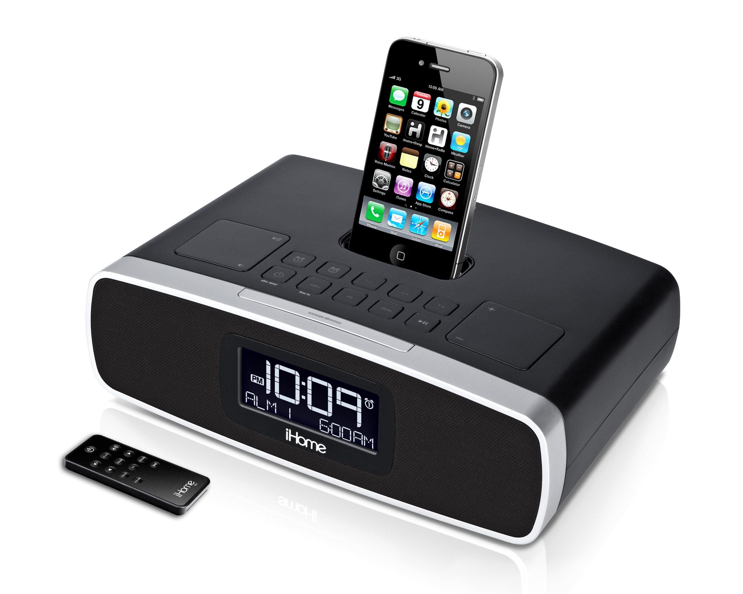 iHome iP92BZ Dual-Alarm Clock Radio for iPod (Black) - image 2 of 5