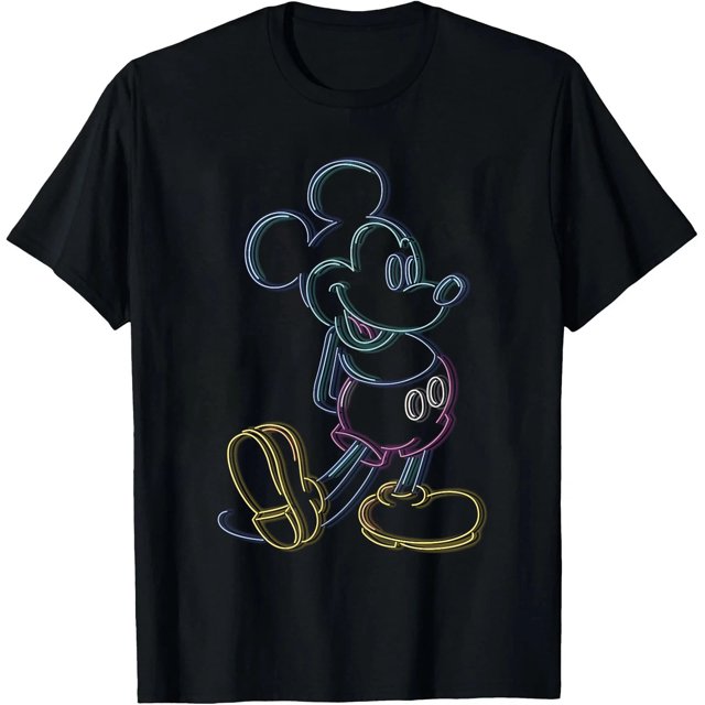 Disney Mickey And Friends Mickey Mouse T-Shirt Graphique Art Linéaire Toutes Tailles P-5TG