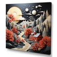 thumbnail image 2 of Designart "Winter Retreat at the Barn in Papercut II" Countryside Canvas Print, 2 of 5