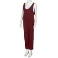 thumbnail image 3 of Womens Sleeveless Cotton Linen Jumpsuits Casual Loose Solid Color Wide Leg Palazzo Pants Summer Rompers with Pockets, 3 of 6