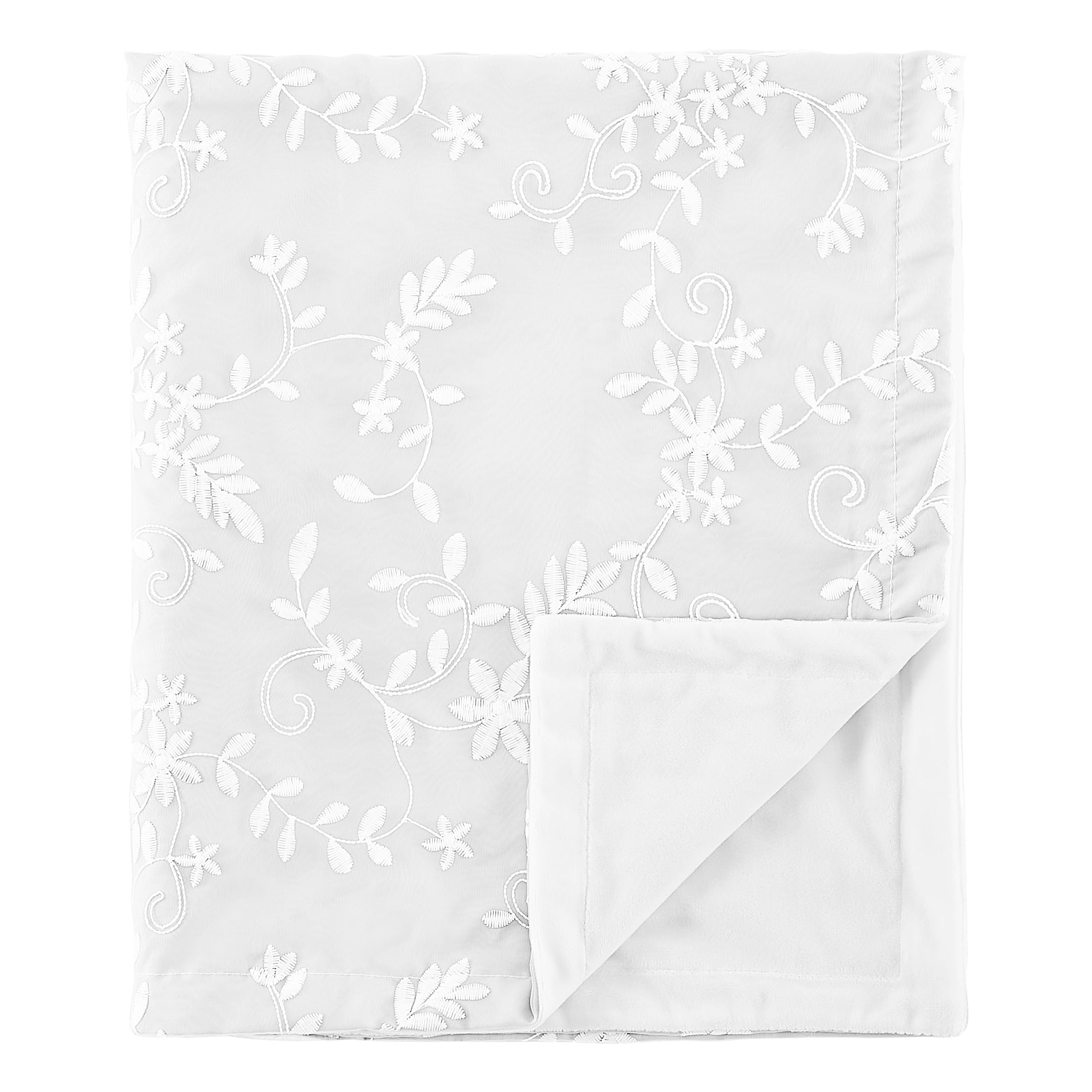 White Floral Lace Security Baby Blanket by Sweet Jojo Designs