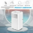 thumbnail image 4 of Giantex6000 BTU (10000 BTU ASHRAE) Portable Air Conditioner, AC Cooling Unit w/Remote Control & Window Kit or Bedroom, Cools up to 350 Sq. Ft, 4 of 10