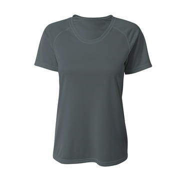 A4 NW3393 Womens SureColor Short Sleeve Cationic Tee - Graphite - S