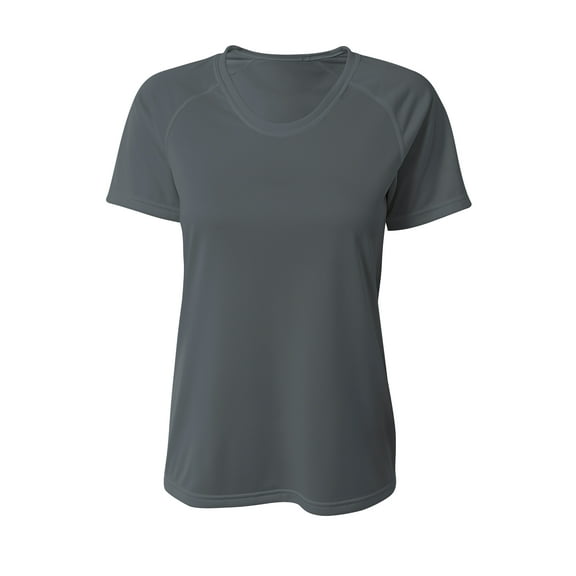A4 NW3393 Womens SureColor Short Sleeve Cationic Tee - Graphite - L