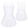 thumbnail image 3 of Niños Niñas gimnasia rítmica patinaje artístico Ballet vestido de baile lírico brillante Rhinestone bailarina tul Ropa de baile de salón, 3 of 5