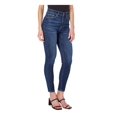 thumbnail image 3 of EARNEST SEWN NEW YORK Womens Blue Zippered Pocketed Skinny High Waist Jeans 33, 3 of 4