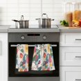 thumbnail image 4 of Yayeee 100% Cotton Hand Towels for Bathroom 16" x 28" Soft Absorbent Kitchen Towel, Red Japanese Floral Pattern, 4 of 7