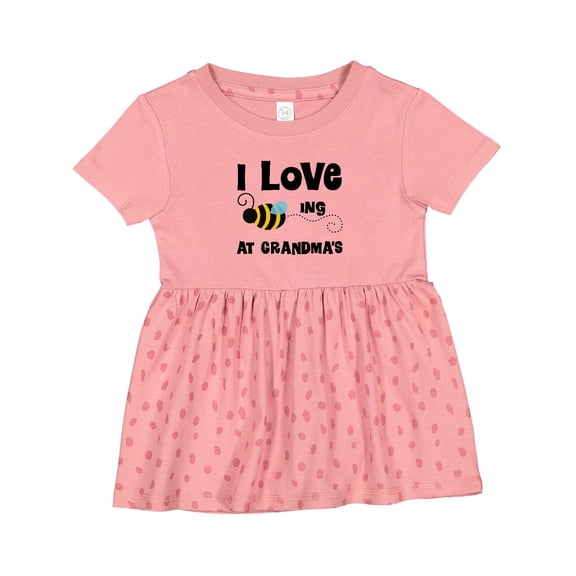 Inktastic Grandkids Visit Grandma Honey Bee Girls Baby Dress