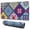 Multicolor Ethnic Geometric-2, variant on Long Mouse Pads for Desk,Pink Boho Bohemia Rainbows Hearts Stars Desk Mats on Top Of Desks, Desk Mouse Pad Extra Large with 3mm Non-Slip Base and Stitched Edge for Gaming,Work,Home 31.5"x11.8"