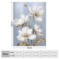 thumbnail image 4 of Shiartex White Flowers Print Blanket Lightweight Blanket for All Seasons Excellent Hand Feel Gifts for Boys Girls Adults 50x60in, 4 of 6