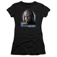 thumbnail image 2 of Star Trek Tng Worf Junior Women's Sheer T-Shirt Black, 2 of 2