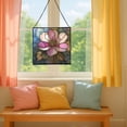 thumbnail image 5 of Cherry Blossom Flower Stained Glass Panel Suncatcher Square Window Hanging, 8 Inch Real Glass Decorative Art Sun Catcher for Home, Gift, and Garden Decor 78OR7, 5 of 6