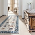 thumbnail image 6 of Crystal Print Micah Washable Traditional Oriental Blue Rectangular Indoor Area Rug by Gertmenian, 2x6 Runner, 6 of 6