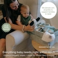 thumbnail image 2 of Parker Baby Co. Felt Diaper Caddy - Large Nursery Organizer with Removable Dividers - Sage Green, 2 of 7
