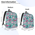thumbnail image 3 of Honeii Dogs With Swimming Print Canvas College Laptop Backpack, Durable Rucksack Travel Notebook Bag School Backpack Book Bag for Men Women-Small, 3 of 7