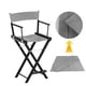 thumbnail image 5 of Respaldo de lona y tela para asiento para silla/taburete de director plegable cruzado Sin silla gris, 5 of 6