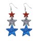 thumbnail image 2 of Decoraciones para el Día de los Caídos, decoraciones para el 4 de julio, decoraciones patrióticas, aretes con bandera roja, blanca y azul para mujer, aretes colgantes del 4 de julio para mujer, aretes, 2 of 8