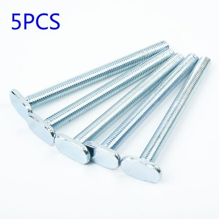 

M8 T Nut Screws T-Track Sliding Carbon Steel T-Slot Miter Track Tool 5Pcs/set