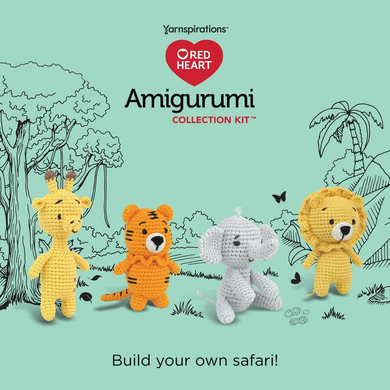 Red Heart™ Amigurumi Crochet Collection Kit 103.2GM Safari Red Heart™ Amigurumi Crochet Collection Kit 103.2GM Safari