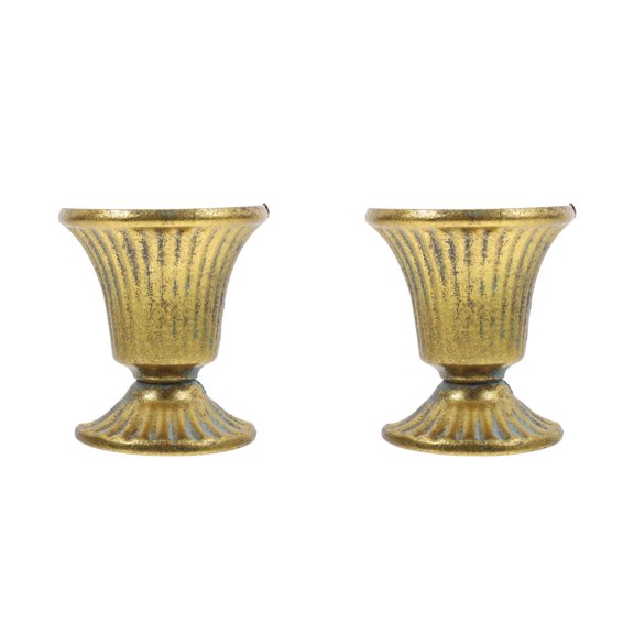 2pcs Elegant Wall Planter Decorative Metal Half Vase Indoor Plants Wall Mounted Flower Pot Wall Mounted Plant Holder Decorative Half Vase Novelty Half Vase
