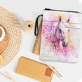 thumbnail image 3 of HELLHERO Horse and Cherry Blossom Pattern Zipper Bag, 11.4 Inch X 8.66 Inch with Washable for Classic Book Sleeve, Book Storage Bag Gift, 3 of 8