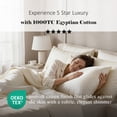 thumbnail image 4 of Superior Egyptian Cotton Embroidered 1000 TC Deep Pocket Sheet Set, Queen, Ivory, 4 of 10