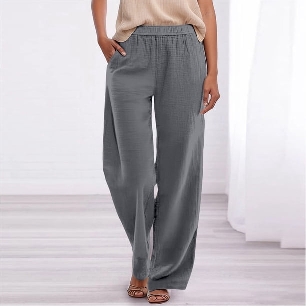 WILLBEST Pantalones Casuales de Mujer para Uso Diario: Pantalones Largos Versátiles Diseñados para Brindar Comodidad, Moda y Fácil Cuidado, Ideales para Combinar con Camisetas En Verano. Extra Grande