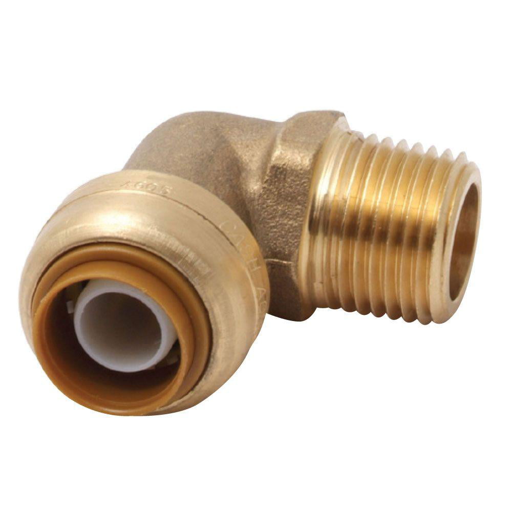 Push to Connect Lead-Free Brass Couplings 100 1/2" Sharkbite Style Push-Fit 