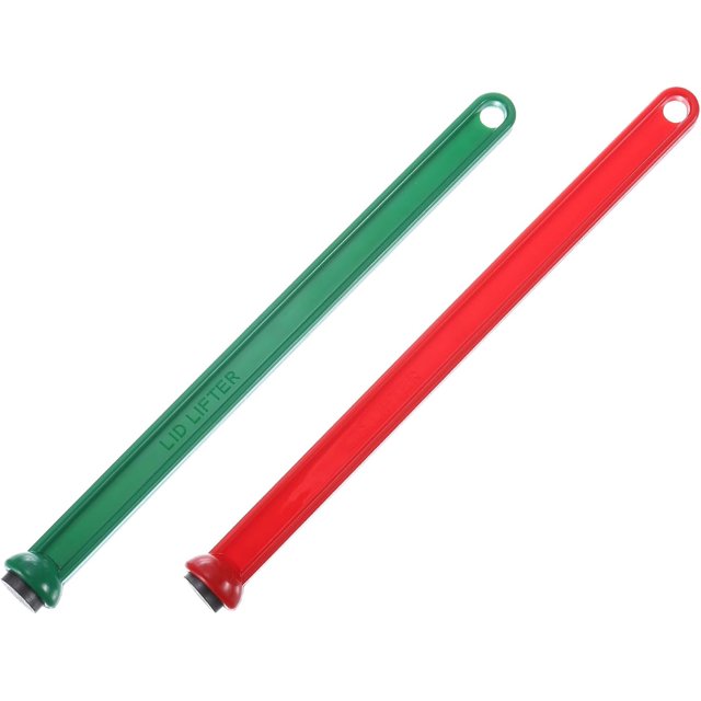 uxcell 2 Pcs Jar Lid Lifter Canning Kits, Magnetic Canning Lids for Pots, Canning Supplies, Green & Red