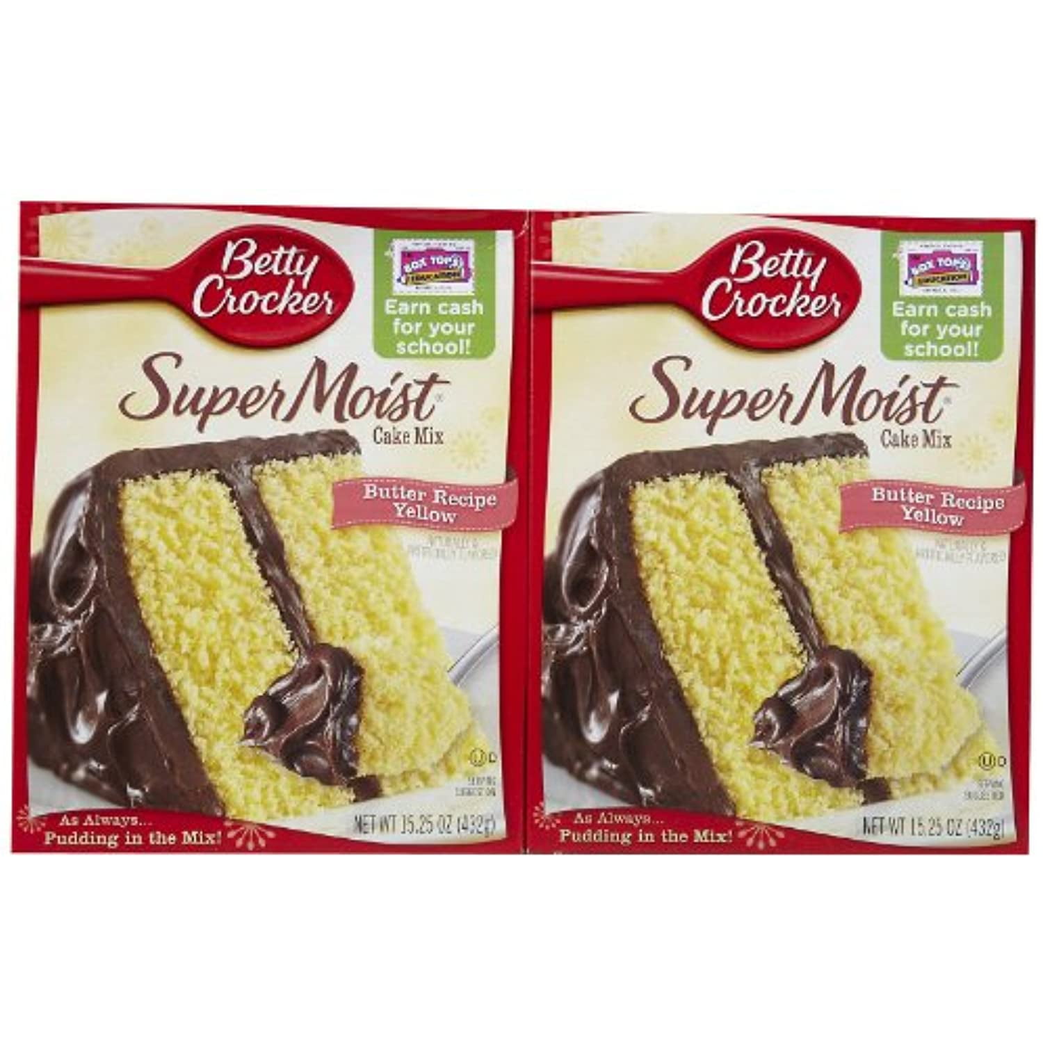 Betty Crocker Super Moist Cake Mix, Butter Recipe Yellow 15.25 Oz Box