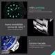thumbnail image 5 of Reloj pulsera Lige LG10045 con correa de acero inoxidable color plateado - fondo azul - bisel azul /plateado, 5 of 8