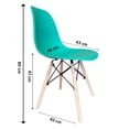thumbnail image 3 of Sillas Estilo Eames Set de 4 Minimalistas Modernas | Diseño Elegante y Confortable Turquesa KECOMPRAS EAMES, 3 of 4