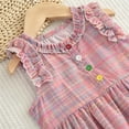 thumbnail image 3 of Cute Summer Dress for Girls with Bowknots 2-8Y Sleeveless Travel Party Casual A-line Short Sundress (7-8 Years, Pink 01), 3 of 8