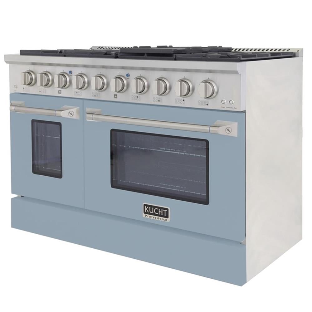 Pemberly Row 48" 6.7 cu. Dual Fuel Range for Natural Gas in Light Blue