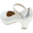 thumbnail image 3 of Link Girls Kids Dana-53K Rhinestone Heel Platform Dress Pumps, 3 of 7