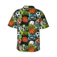thumbnail image 3 of Haiem Balls Printed Hawaiian Shirt for Men - Men’s Casual Beach Summer Shirts - Stretch Fabric with Modern Fit-Large, 3 of 9
