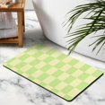 thumbnail image 2 of Checkered Bath Rugs - Soft, Absorbent, Non-Slip - Machine Washable | Ideal For Shower, Sink, Tub | Cute Small Indoor Doormat | 20x32 inches, 2 of 5