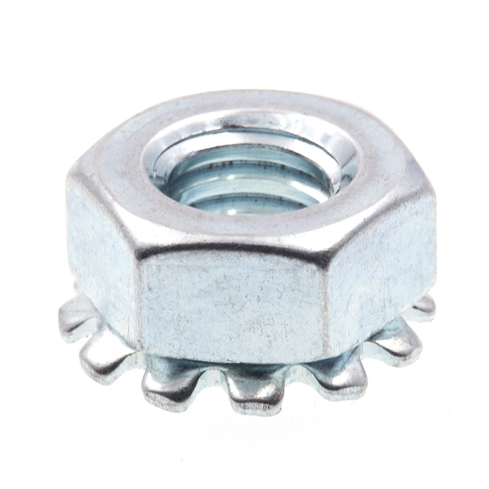 3/8"-16 Zinc Plated. K-Lock Nuts With External Tooth Washer 50 pack 