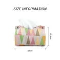 thumbnail image 4 of Tissue Box Cover, Geometric Painting PU Leather Rectangle Tissue Box Cover Bathroom Accessories, Tissue Box Holder-pink, 4 of 5