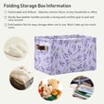 thumbnail image 5 of GZHJMY Lavender Foldable Canvas Storage Bin, Sturdy Fabric Storage Basket with Handles, Storage Cube Box for Organizing Shelf Nursery Toy Closet 2PCS#801, 5 of 7