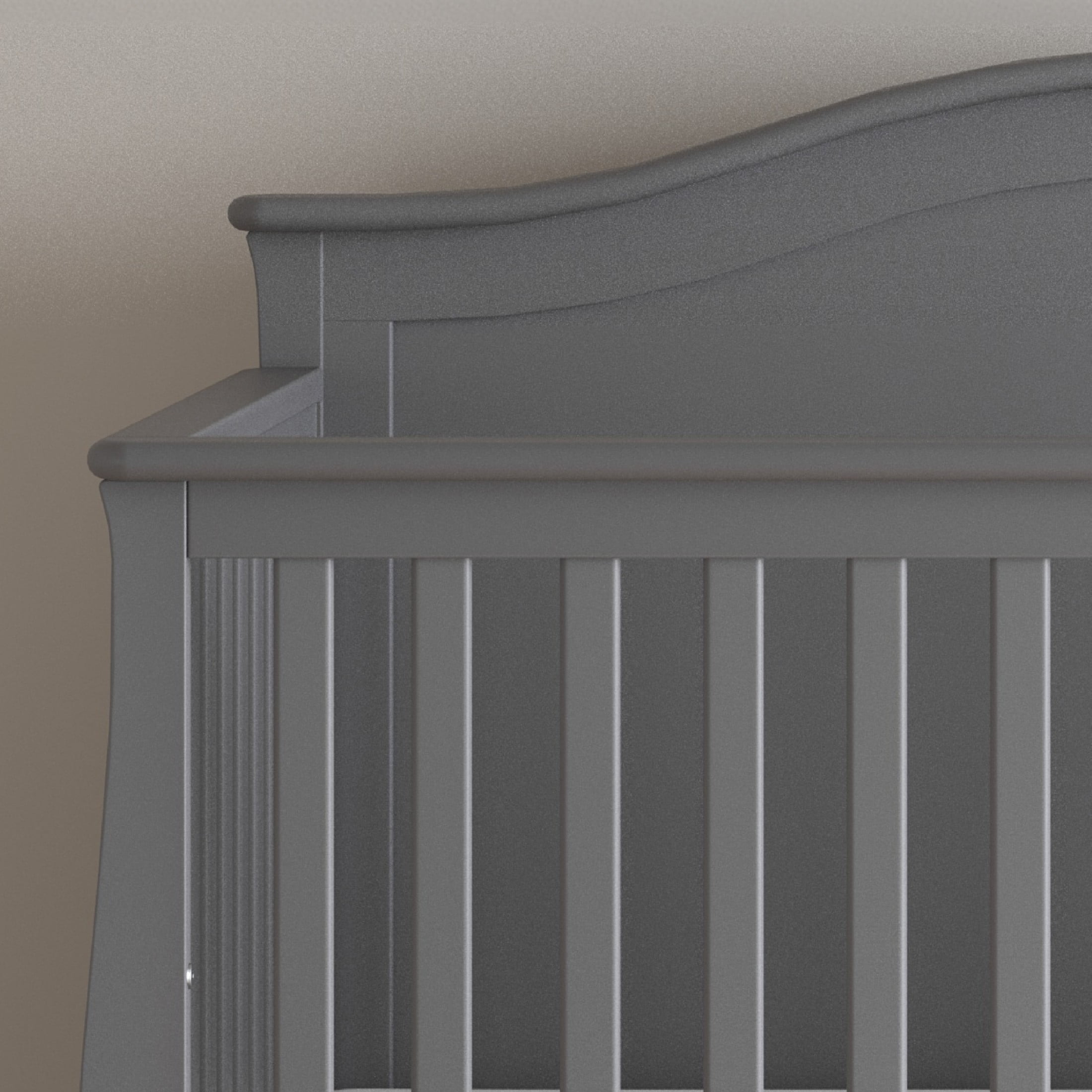 Child Craft Camden Crib and Changing Table Nursery Set, 4-in-1 Convertible Design, Cool Gray, 2-Piece