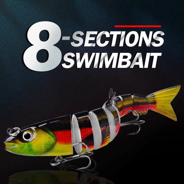 Pesca Multi articulado 12,5 cm 21,5 g señuelos Wobbler artificial pesca cebo duro (F)