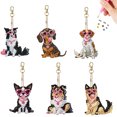 thumbnail image 1 of Painting Keychain 6pcs Dogs Forma Especial Doble Cara para Principiantes, 1 of 8