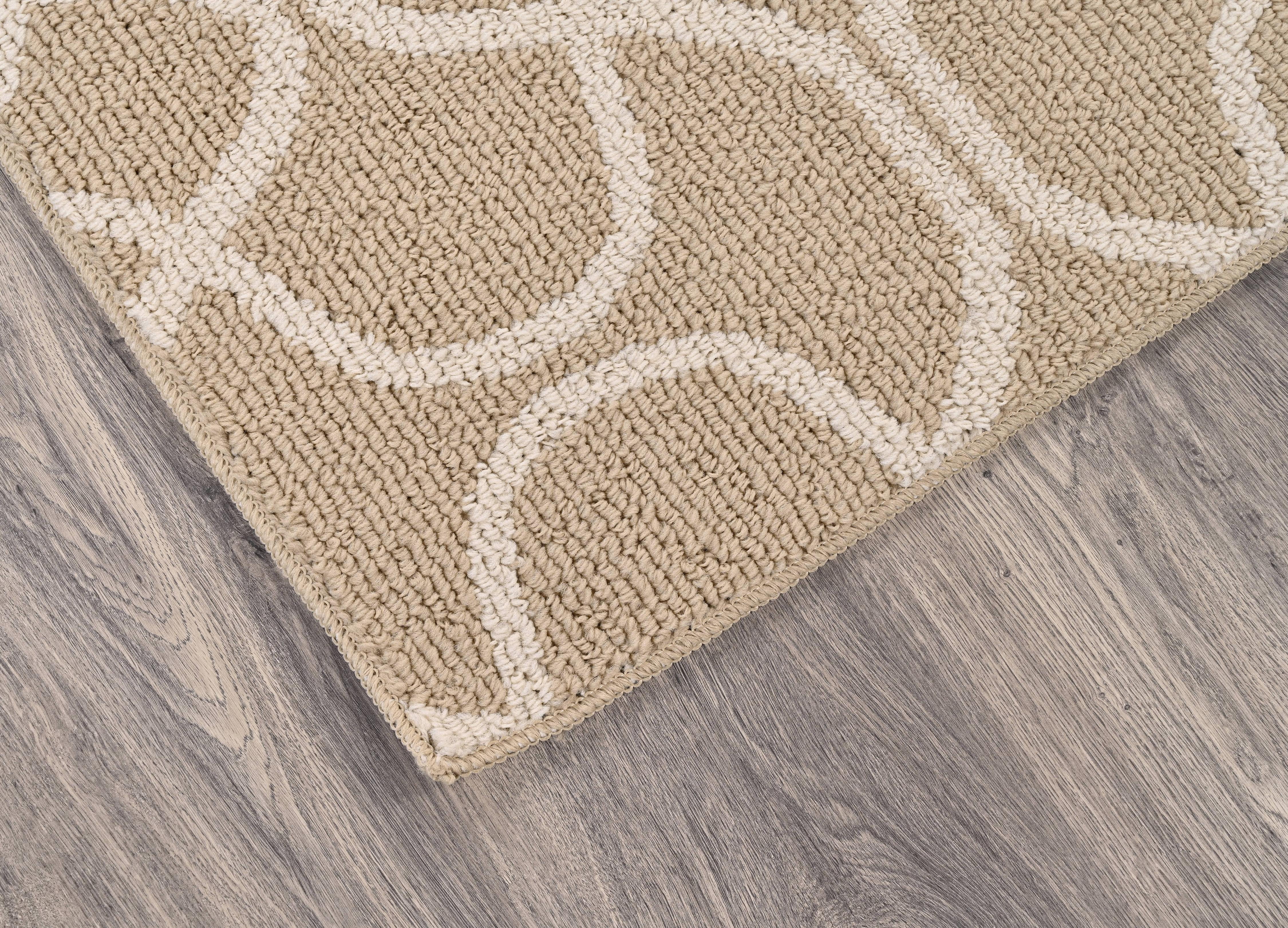Mainstays Drizzle Tan/Ivory Indoor Area Rug, 6' x 9'