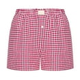 thumbnail image 5 of Kaemgyyd Womens Boxer Shorts Casual Summer Pajama Lounge Sleep Pj Bottoms Trendy Beach Plaid Shorts for Vaction, 5 of 5
