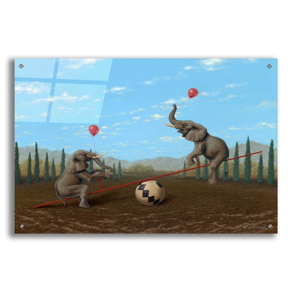 Epic Art 'Ed Loves It When He Is Up' by Linda Ridd Herzog, 36"x24"